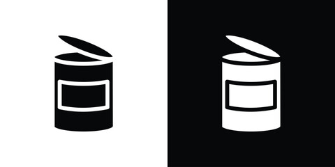 Canned food icon for web design. solid vector icons