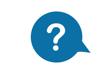 question mark icon inside message bubble