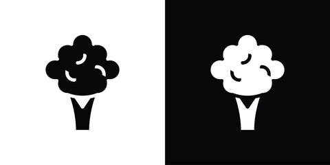 Broccoli icon for web design. solid vector icons