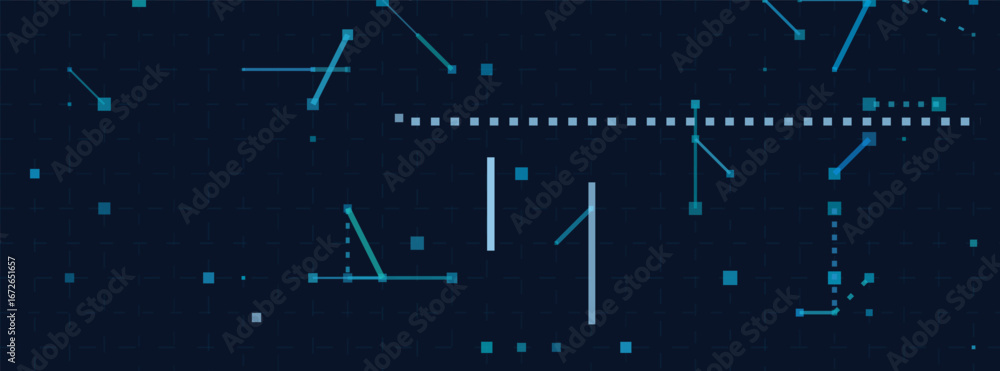 Aufkleber futuristic vector tech background with abstract digital elements.