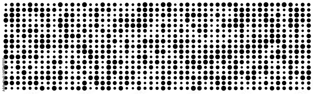 Aufkleber black and white dot matrix pattern with circular grid design for tech background.