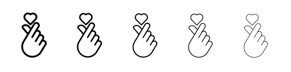 korean heart icon for graphic designs. Icon vector design