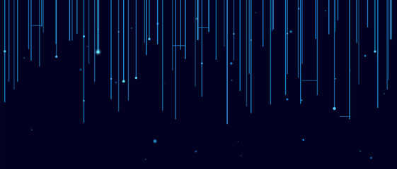 Futuristic digital lines on dark blue vector tech background.