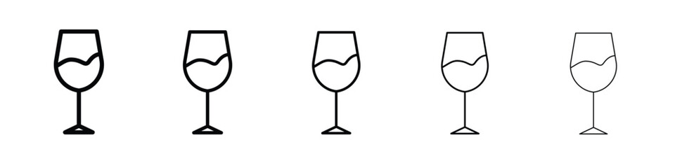 Wine glass icon for graphic designs. Icon vector design