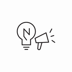 marketing idea icon sign vector