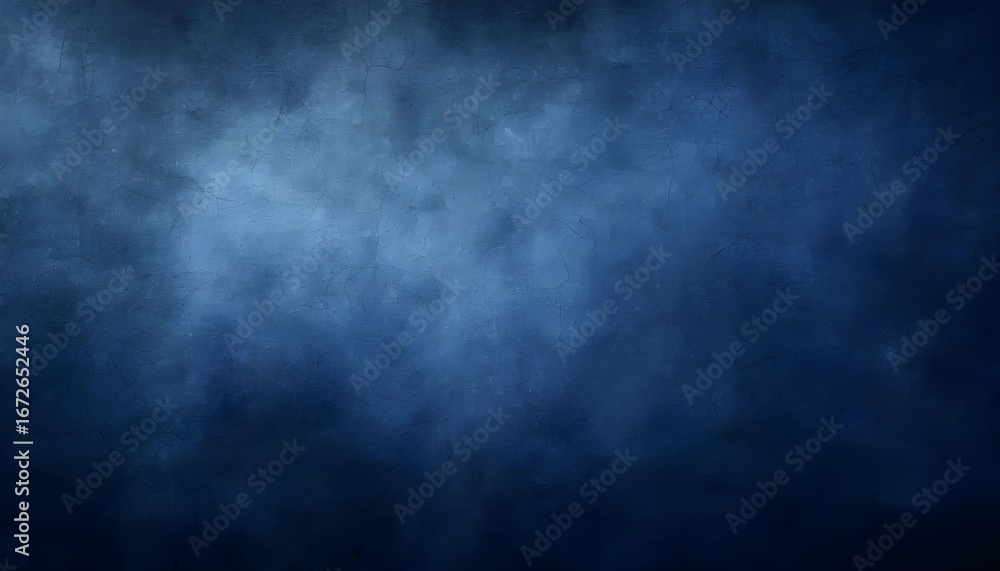 Poster abstract dark blue textured background with subtle cloud-like formations.