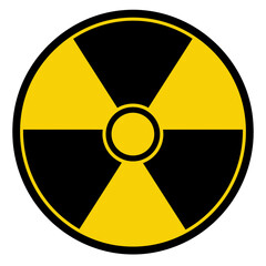 Fototapeta premium Symbol indicating radiation hazard and radioactive materials, essential for safety awareness and caution