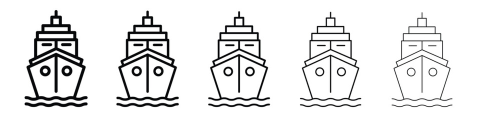 Ship icon for graphic designs. Icon vector design