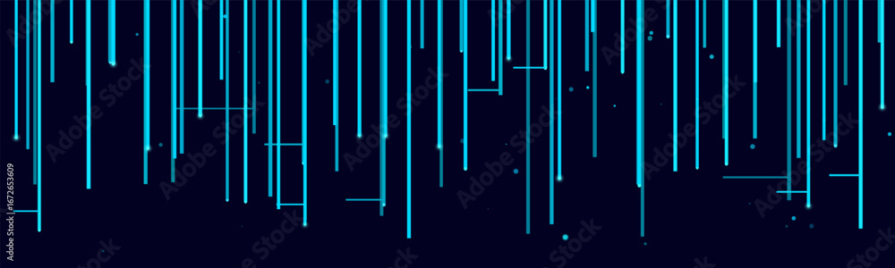 Aufkleber futuristic vector tech background with glowing lines and particles.