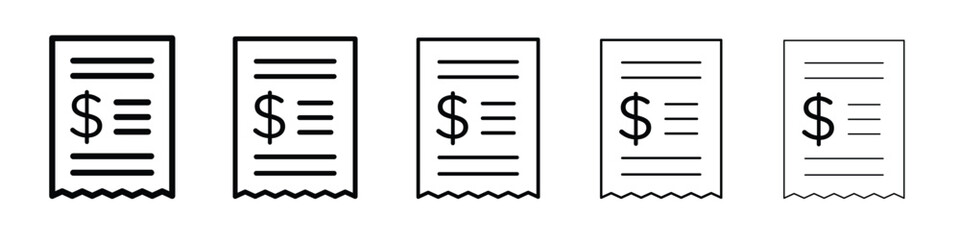 Payment receipt icon for graphic designs. Icon vector design