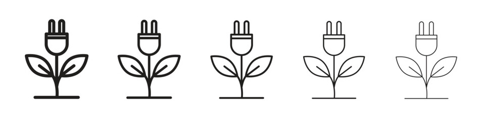 Green energy icon for graphic designs. Icon vector design