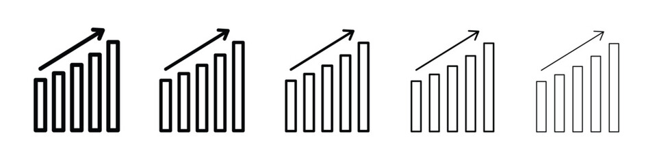 Growing graph icon for graphic designs. Icon vector design