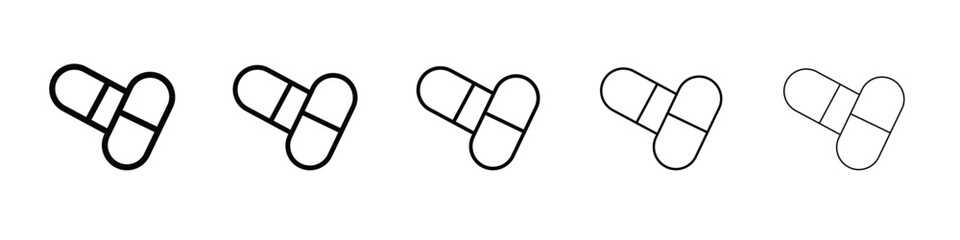 Capsule icon for graphic designs. Icon vector design