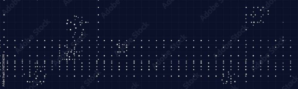 Aufkleber abstract vector tech background with digital dots and grid pattern.