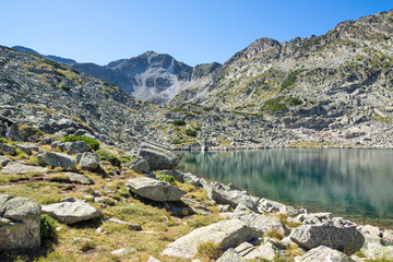 Landscape of Musalenski lakes, Rila mountain, Bulgaria