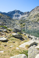 Landscape of Musalenski lakes, Rila mountain, Bulgaria