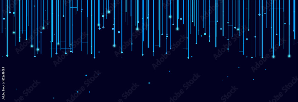 Aufkleber abstract vector tech background with blue digital lines and dots.
