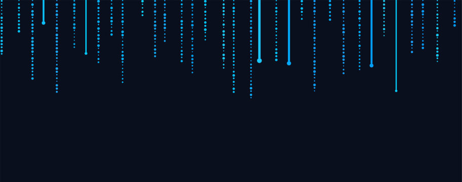 Abstract vector tech background with blue digital lines and dots.