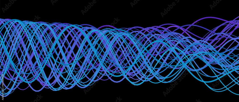 Aufkleber dynamic vector tech background with abstract wave patterns.