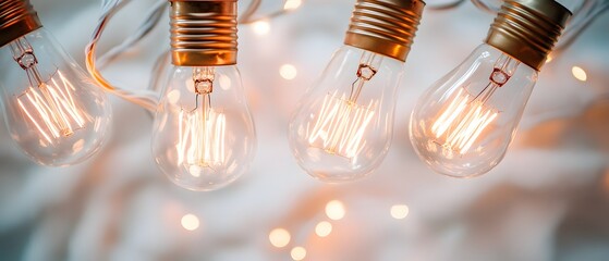 Glowing Vintage Edison Bulbs String Lights Festive Decor