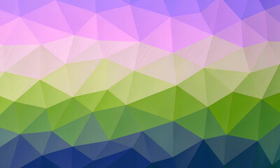 Obraz premium Abstract Geometric Background with Triangles in Purple Green and Blue Tones