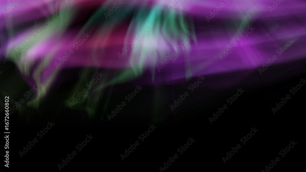 Canvas Prints whimsical aurora animation green and pink loop