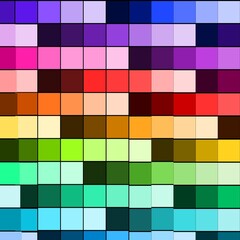 Color Gradient Grid Background with Vibrant Squares

