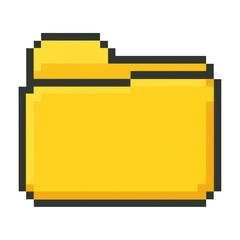 PNG Pixelated yellow folder icon