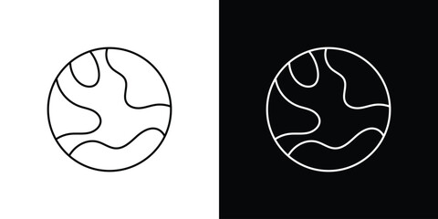 World icon Lineal Style Vector Illustration. Vector symbol pictogram