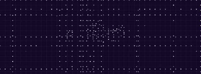Digital grid pattern with abstract dot matrix on dark tech background.