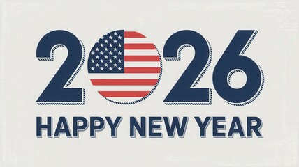 Celebrate 2026 with a patriotic Happy New Year USA theme, perfect for national events and promotions.