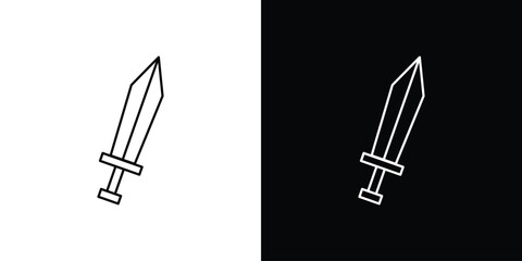 Sword icon Lineal Style Vector Illustration. Vector symbol pictogram