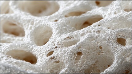 Obraz premium Closeup of natural sponge texture with porous surface abstract background organic cleaning concept