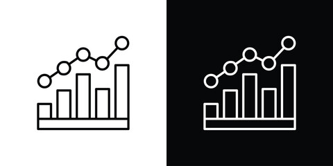 Stats icon Lineal Style Vector Illustration. Vector symbol pictogram