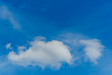 Single Cumulus Cloud in Clear Blue Sky