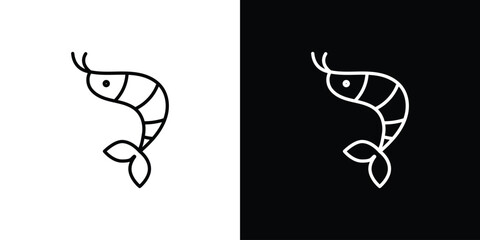 Shrimp icon Lineal Style Vector Illustration. Vector symbol pictogram