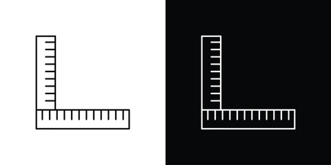 Ruler combined icon Lineal Style Vector Illustration. Vector symbol pictogram