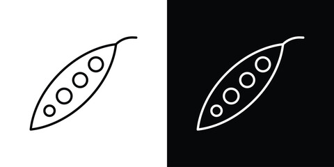 Peapod icon Lineal Style Vector Illustration. Vector symbol pictogram