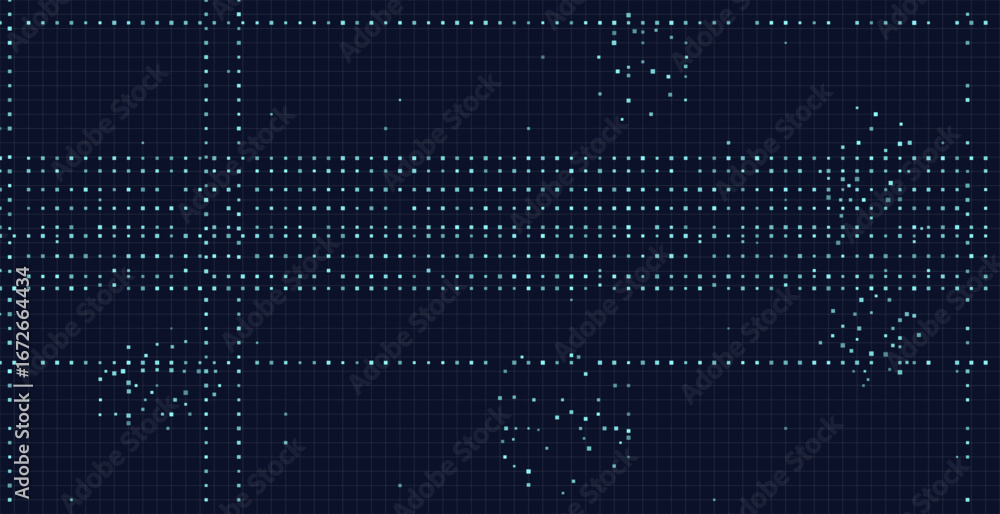 Aufkleber futuristic vector tech background with digital grid and dotted patterns.