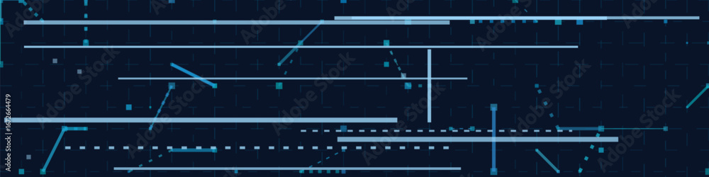 Aufkleber futuristic vector tech background with abstract blue lines and digital patterns.