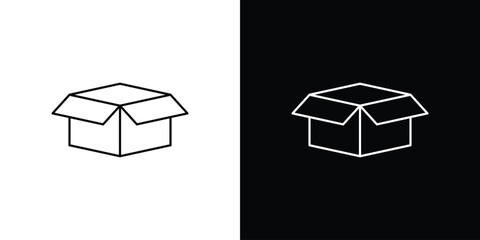 Open box icon Lineal Style Vector Illustration. Vector symbol pictogram