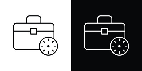 Office time icon Lineal Style Vector Illustration. Vector symbol pictogram