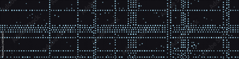 Aufkleber dynamic vector tech background with digital grid pattern in blue and black.
