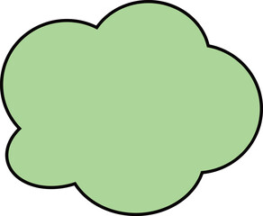 雲の形のフレーム。緑色でかわいい。使いやすい、