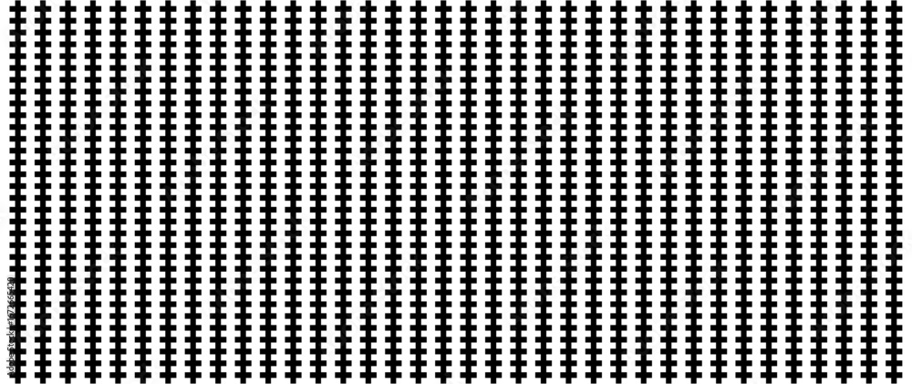 Aufkleber geometric vector tech background with vertical pixel patterns in black and white.