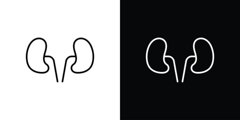 Kidneys icon Lineal Style Vector Illustration. Vector symbol pictogram