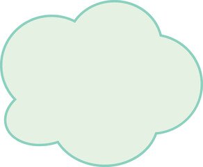 雲の形のフレーム。緑色でかわいい。使いやすい、