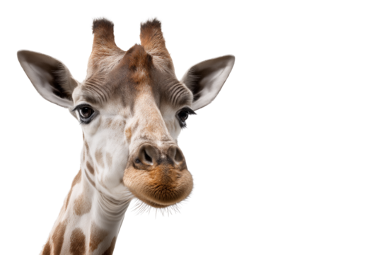 Giraffe head close up