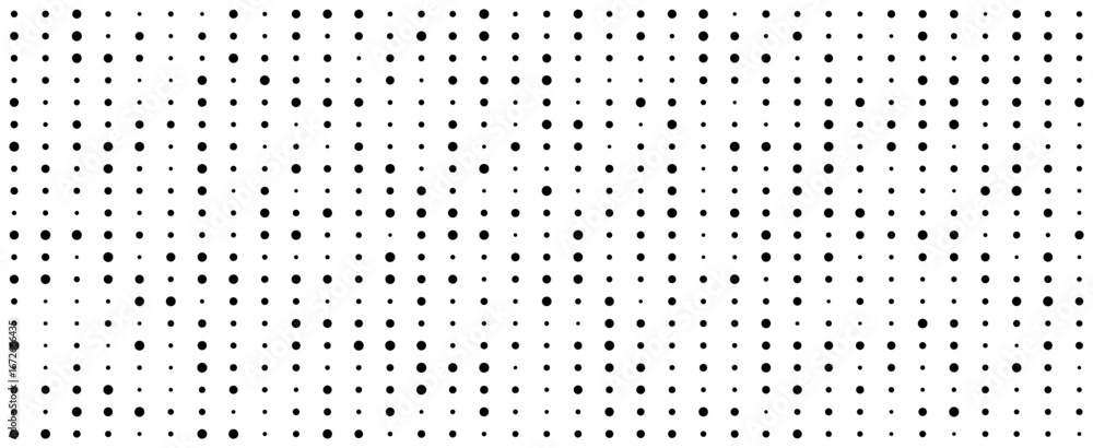 Poster minimalist dot pattern background with black dots on white.