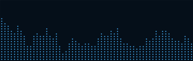 Obraz premium Dynamic vector tech background with blue geometric lines on dark theme.